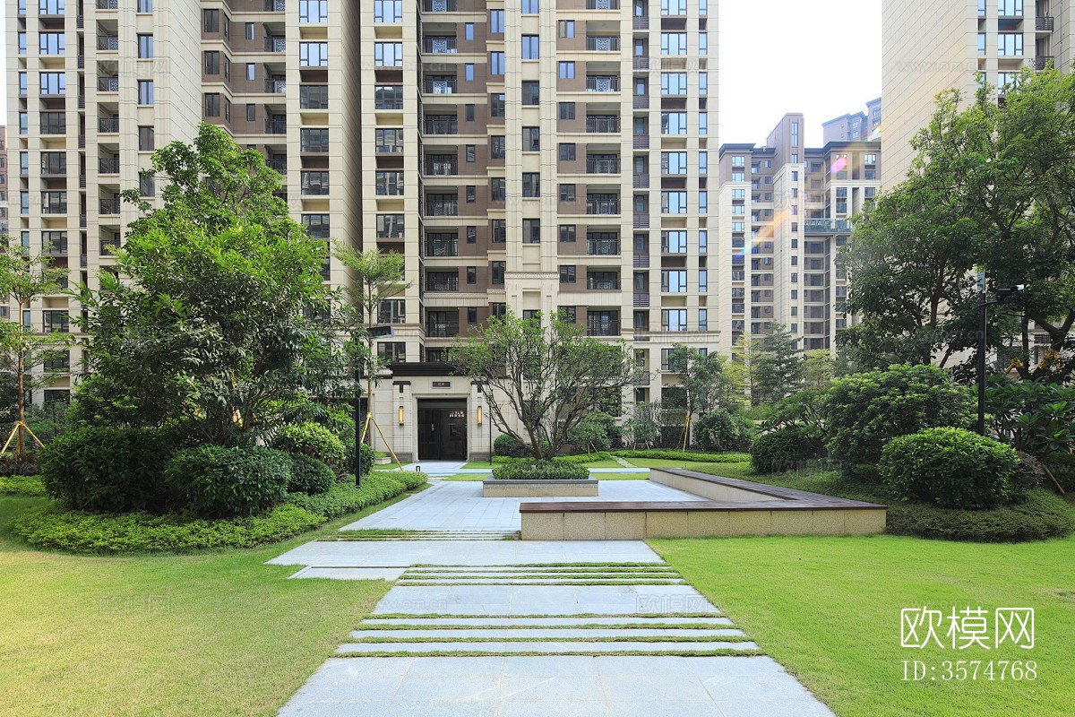 住宅小区白天外景下载