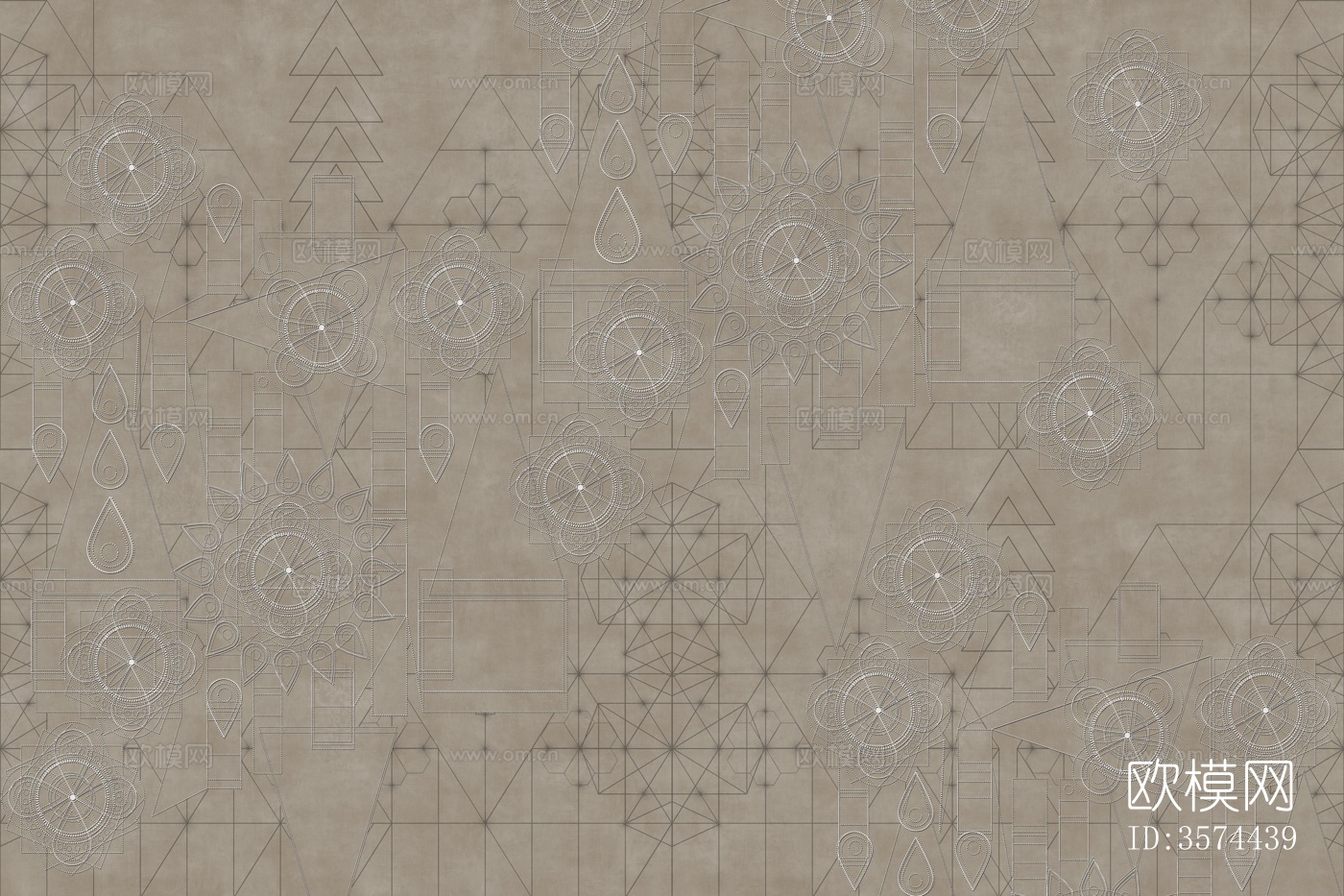 咖色几何壁纸下载