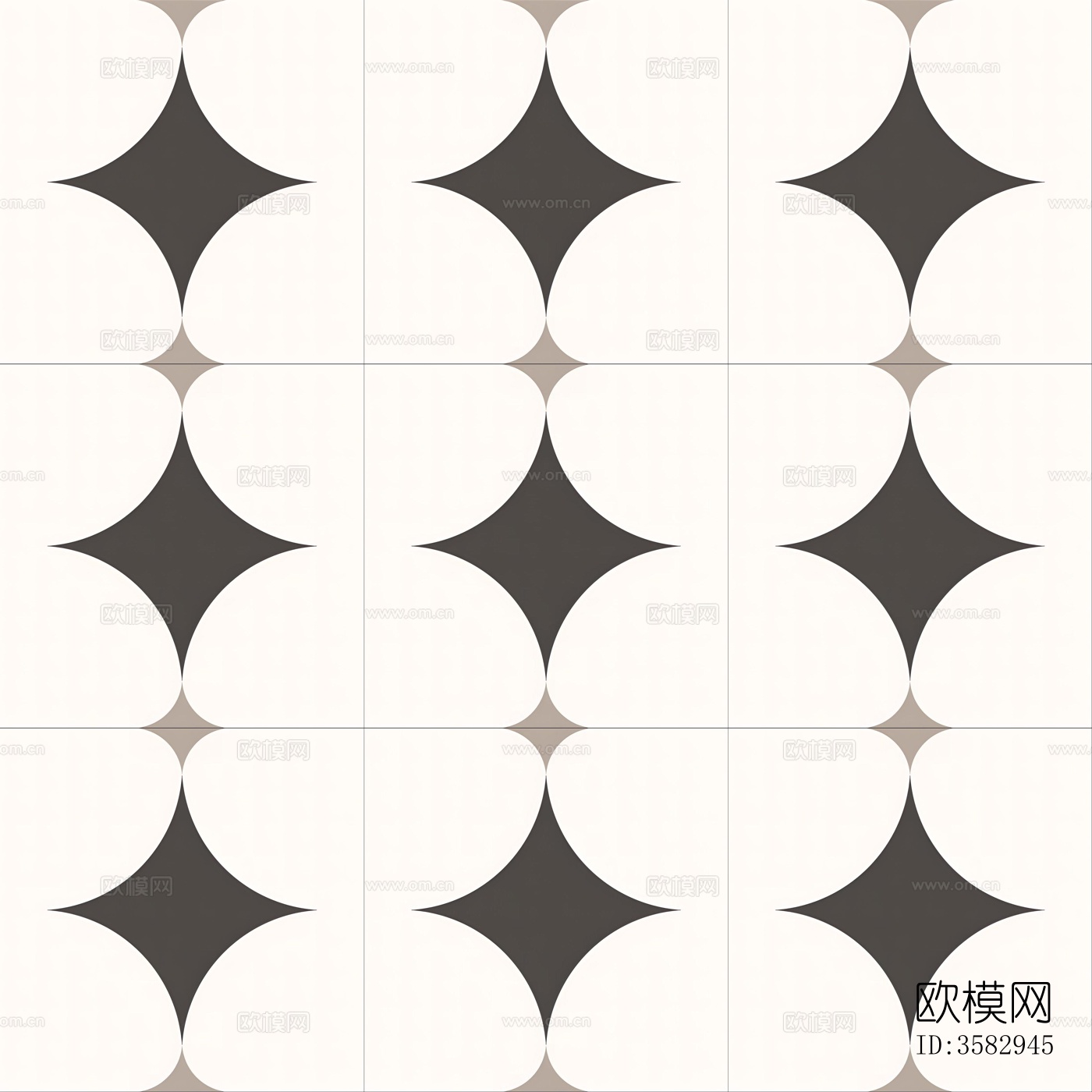 代简约奶白拼花瓷砖花砖下载