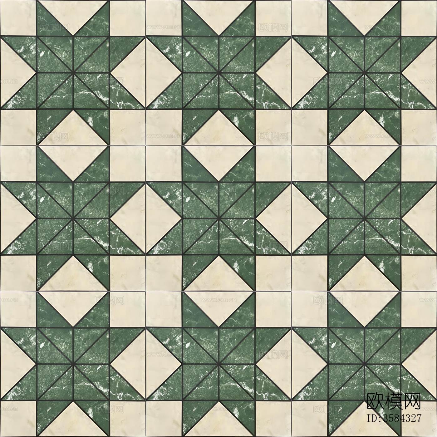 摩洛哥复古墨绿花砖下载
