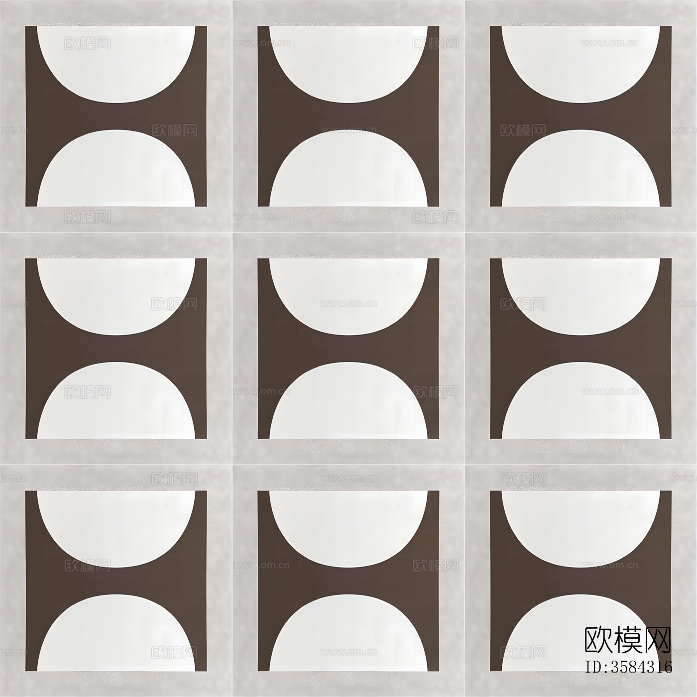 现代简约几何小花砖下载