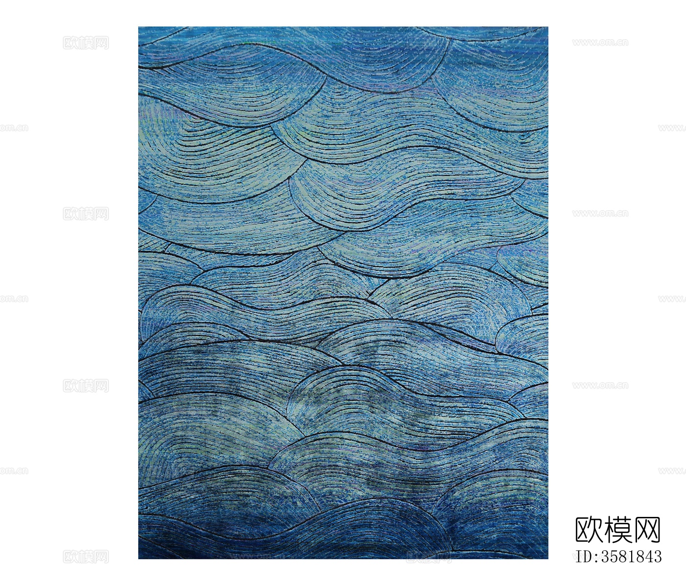 蓝色波纹地毯下载