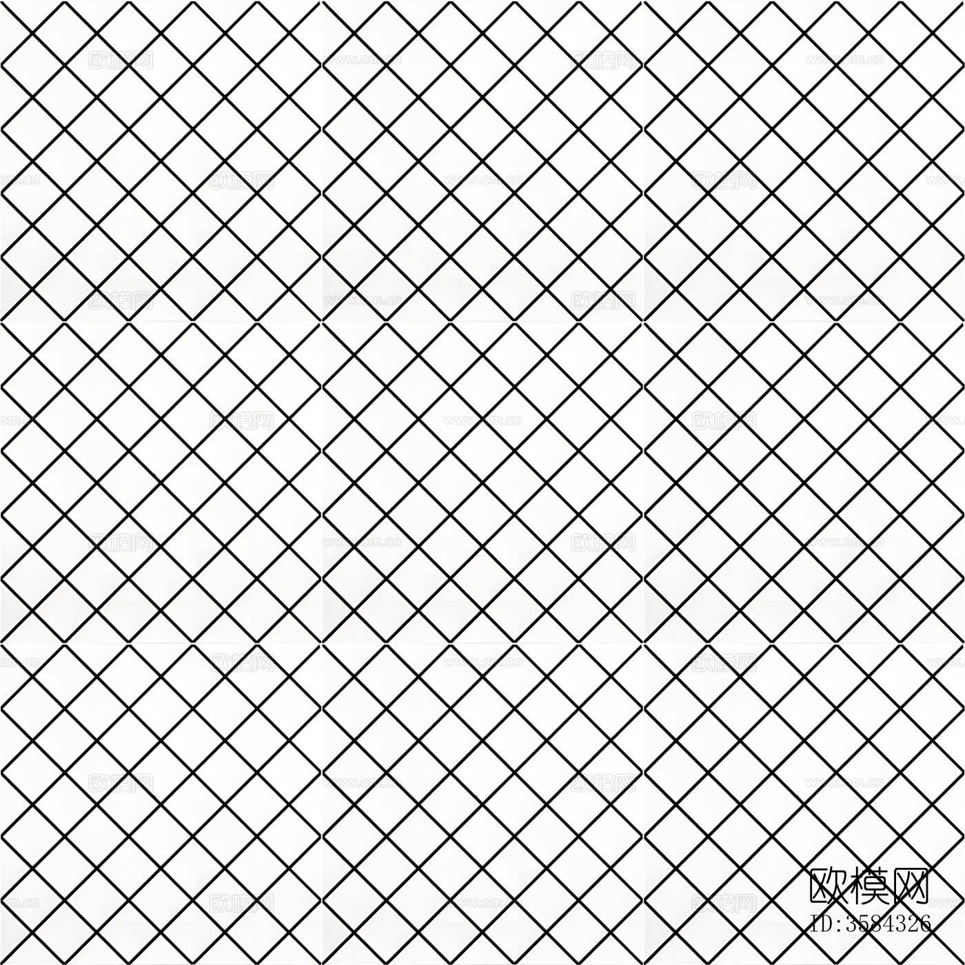 现代格子白色小花砖下载