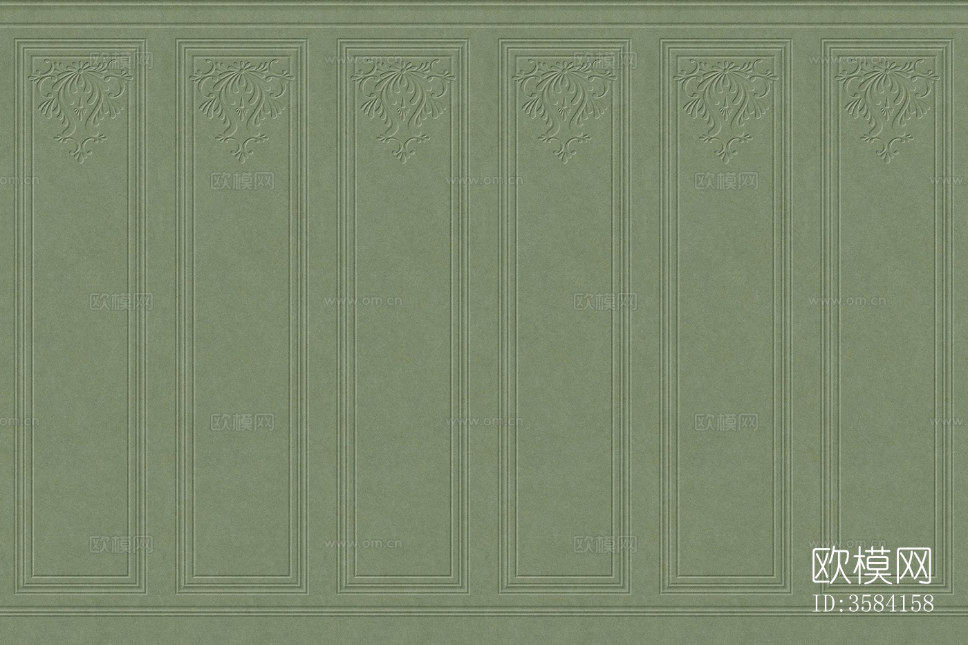 法式护墙板海棠绿