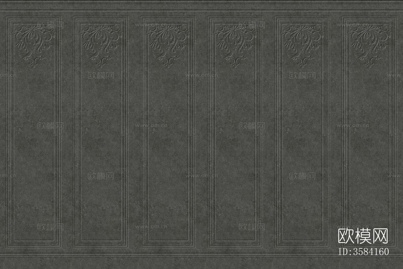 法式护墙板黑灰色