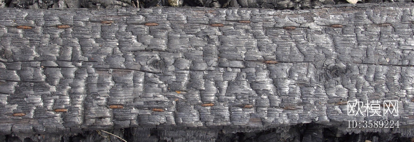 木材-燃烧过的木梁10张贴图下载（渲染图6）