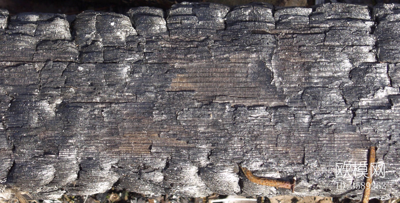 木材-燃烧过的10张贴图特写镜头下载（渲染图4）