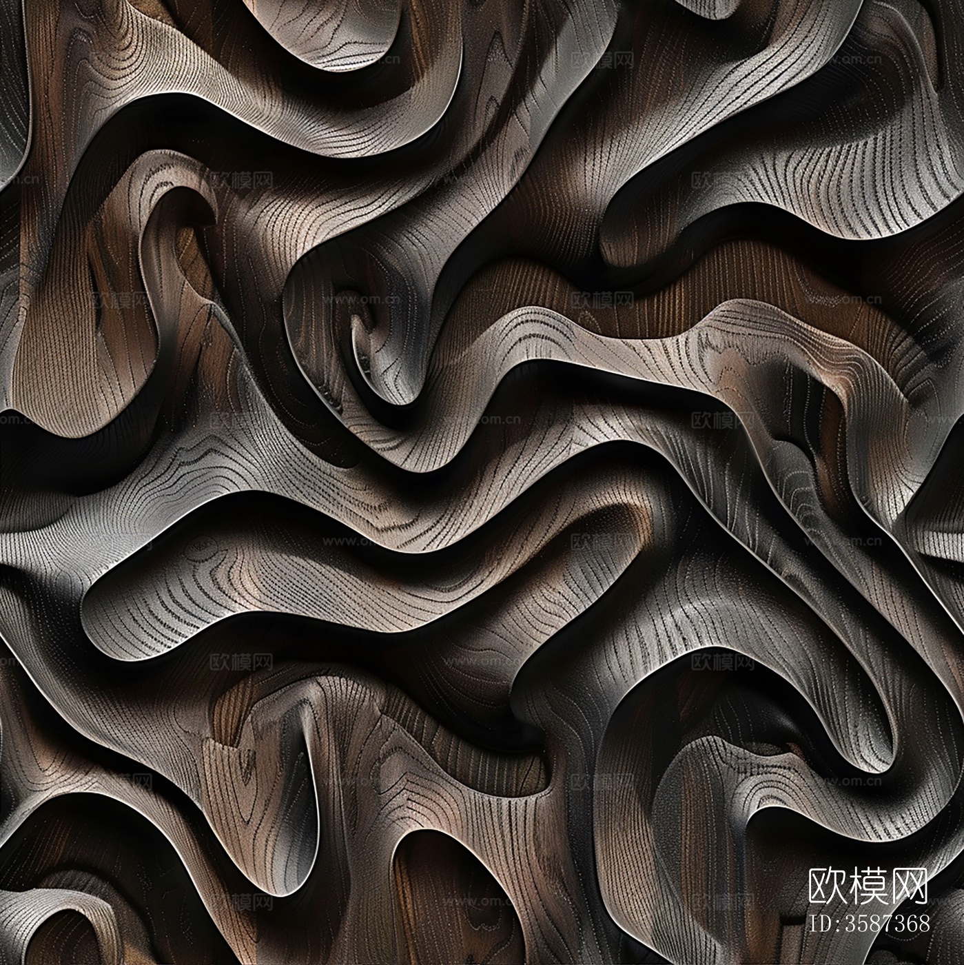 胡桃木凹凸雕刻无缝凹凸贴图下载