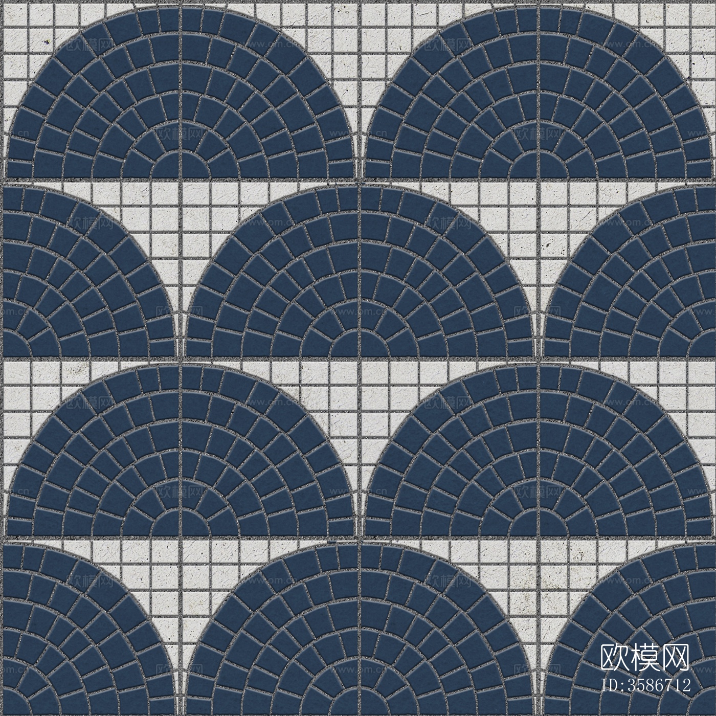 无缝鹅软石拼花地砖人行道路地面广场铺贴下载