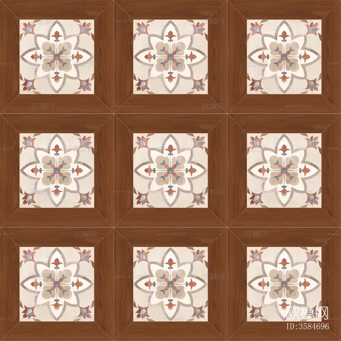 法式复古木纹花砖下载