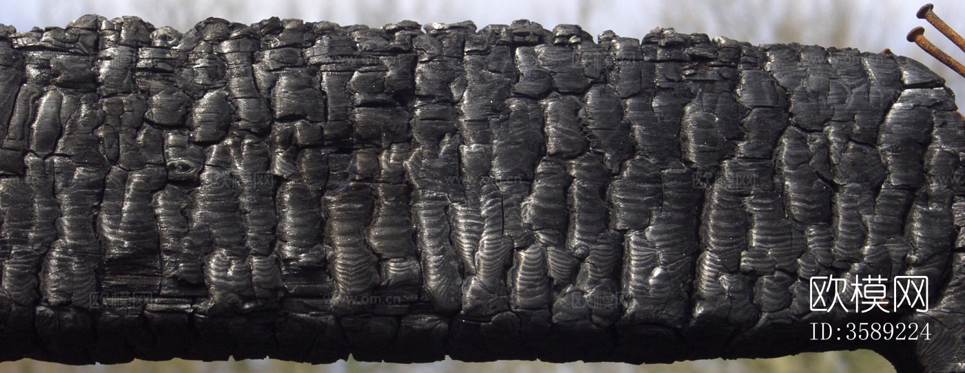 木材-燃烧过的木梁10张贴图下载（渲染图10）