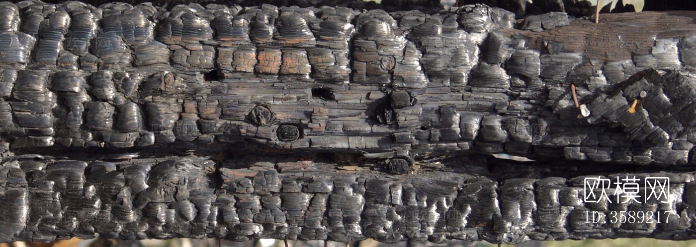 木材-燃烧过的木梁10张贴图下载（渲染图1）