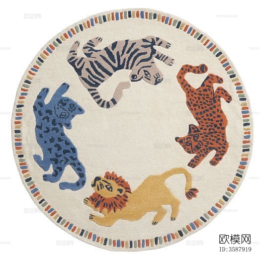 圆形地毯贴图下载