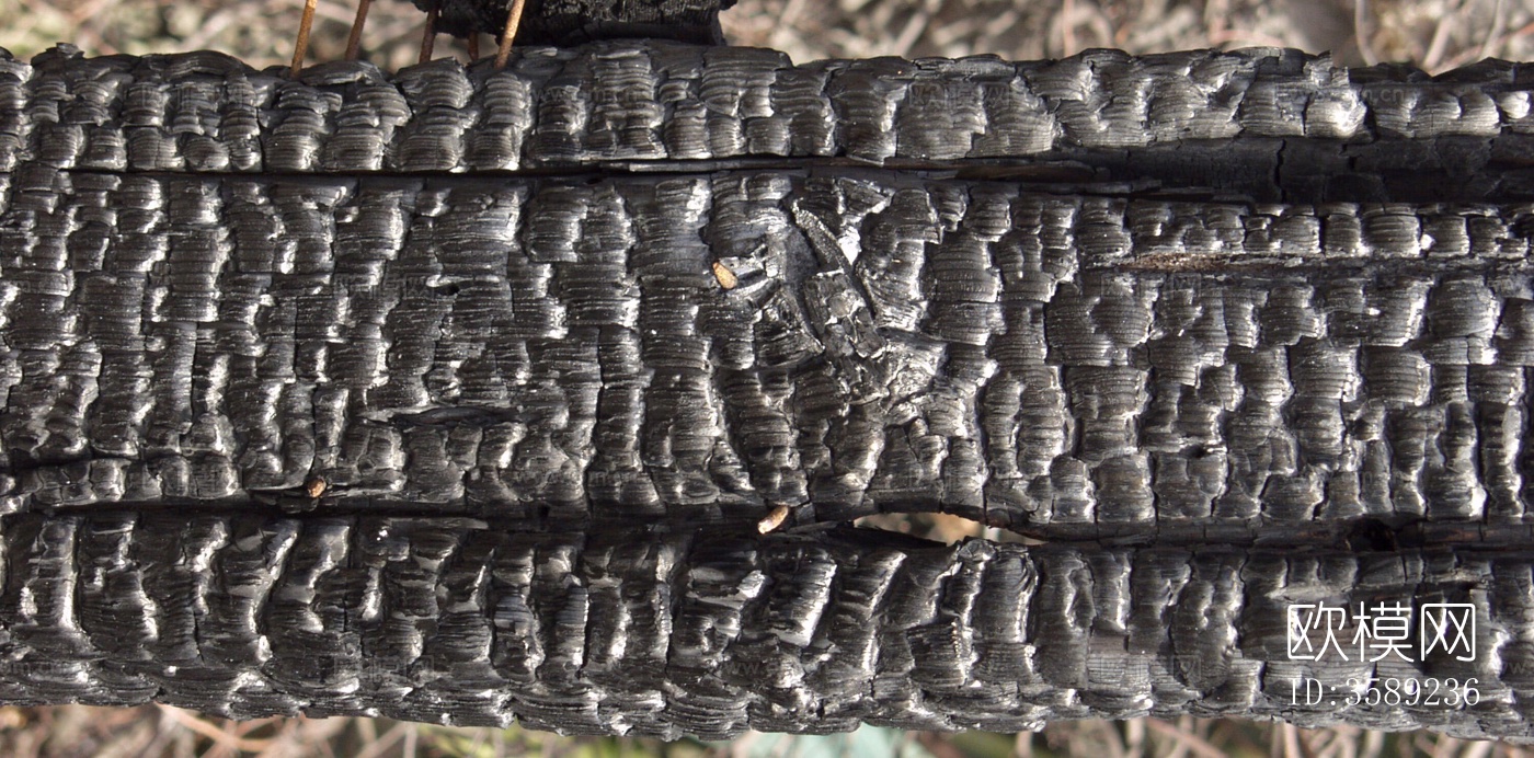 木材-燃烧过的木梁10张贴图下载（渲染图4）