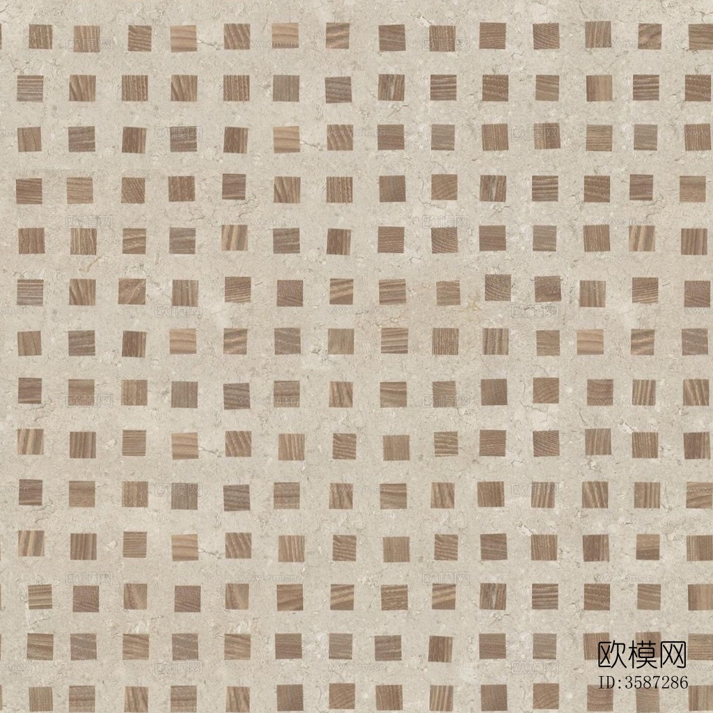 无缝黄色方格阵列石材拼花贴图下载