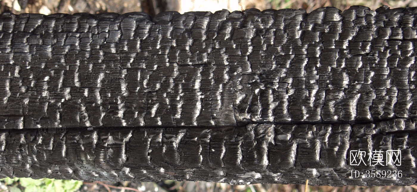 木材-燃烧过的木梁10张贴图下载（渲染图1）