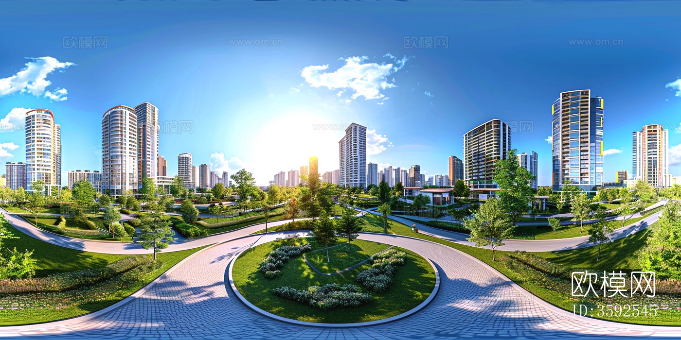 HDR城市小区外景日景下载