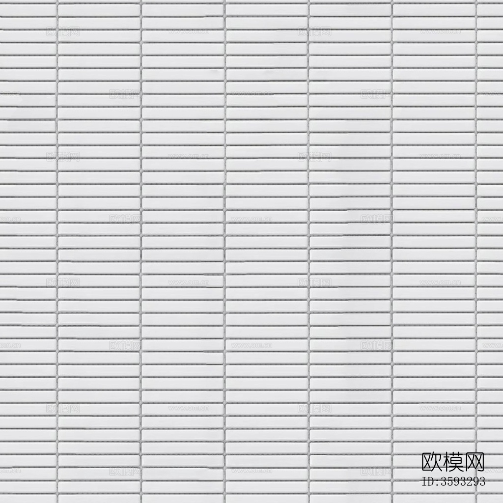 无缝白色马赛克长条薯条砖贴图下载