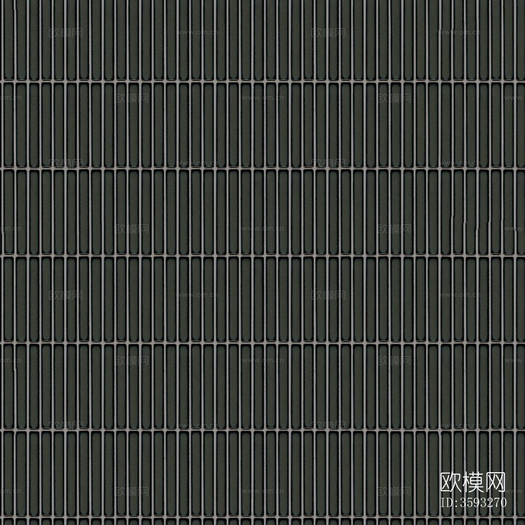 无缝黑色马赛克砖长条砖薯条砖贴图下载