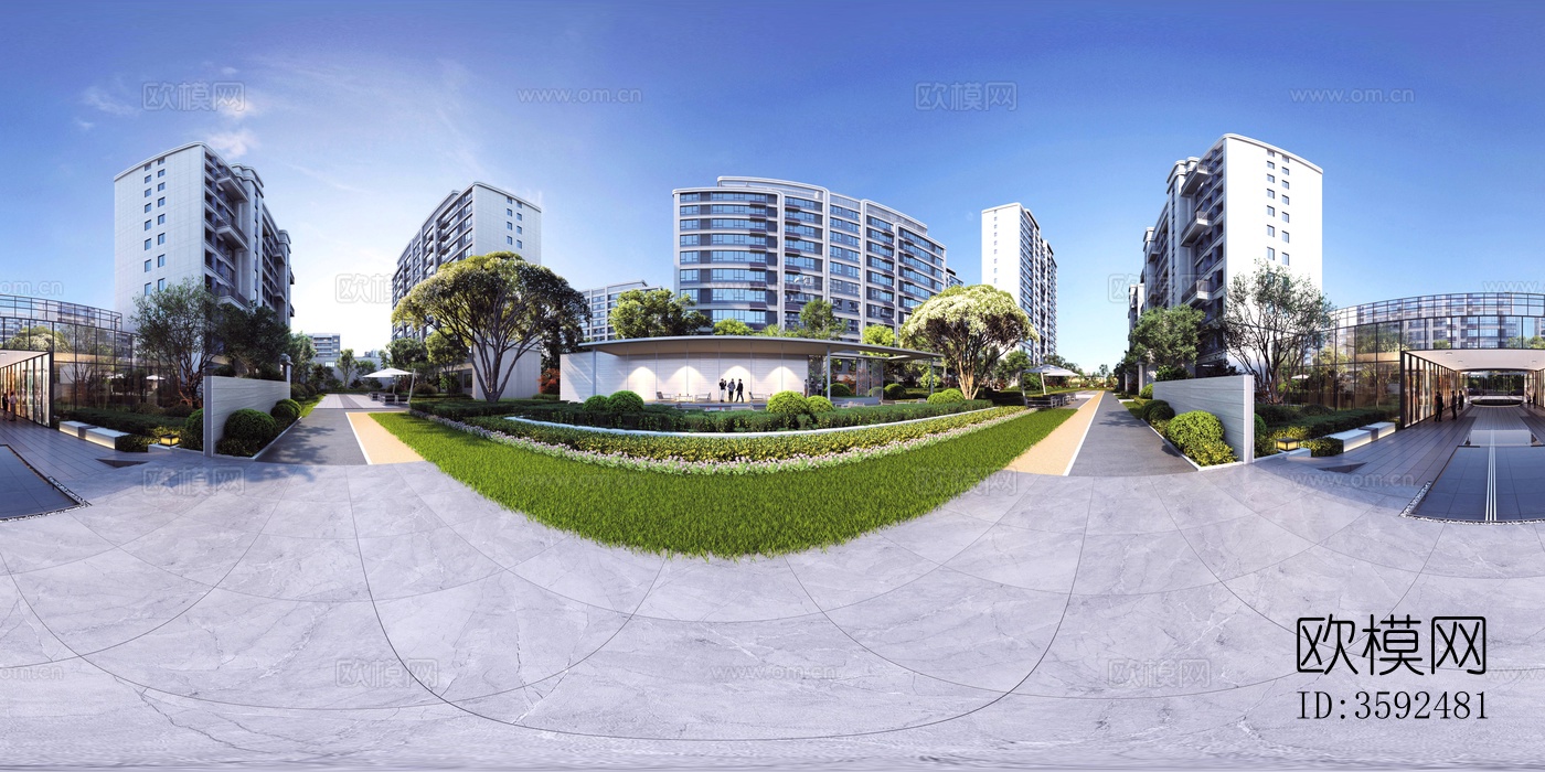 高端小区大花园 HDR贴图下载