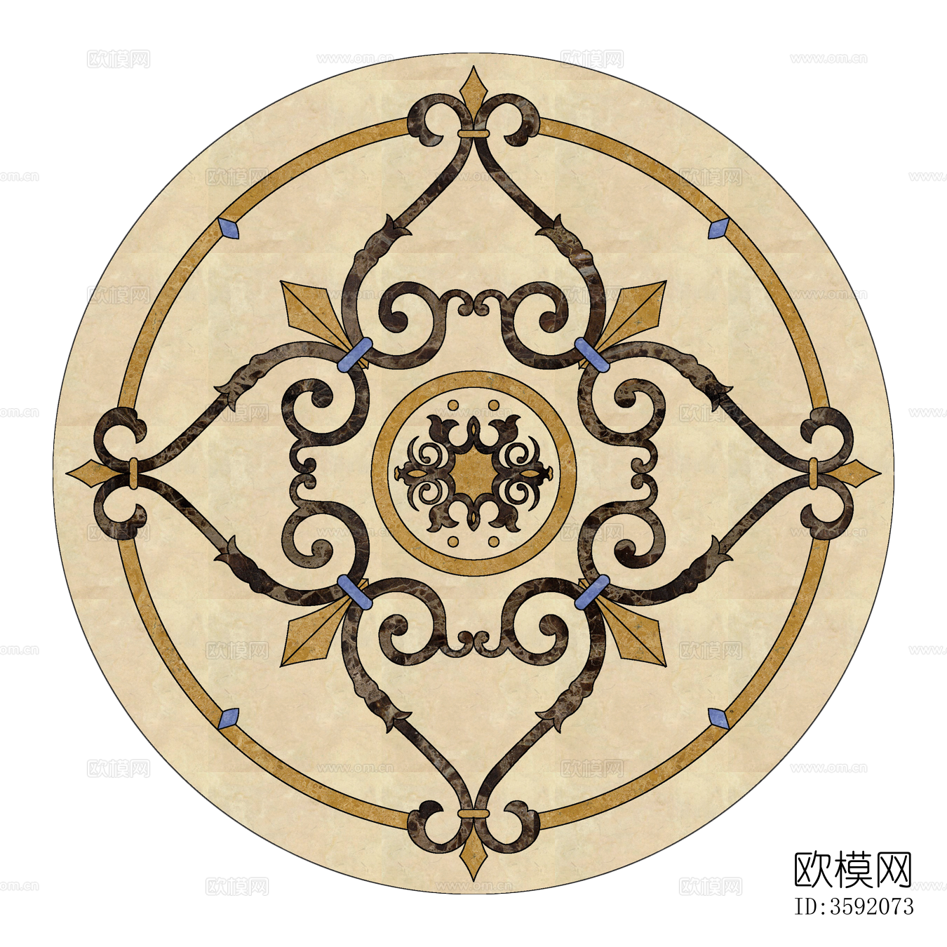 圆形免扣大理石材拼花图案纹理下载