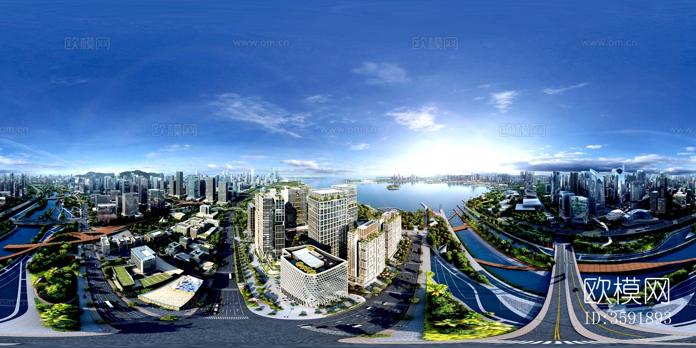 hdr城市商业中心贴图下载