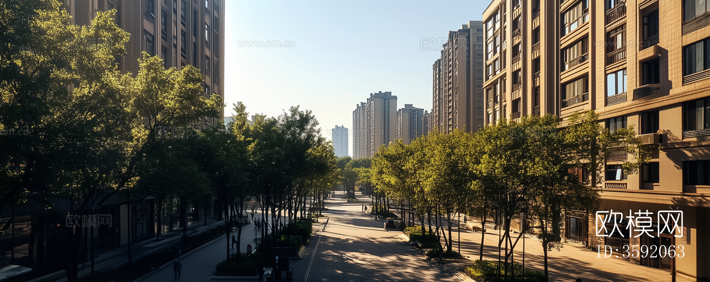 现代白天小区外景建筑下载