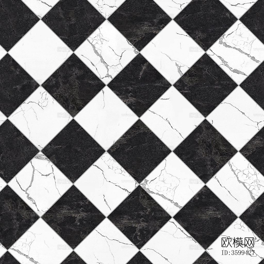 无缝现代黑色大理石石材几何拼接拼花图案瓷砖地砖墙砖下载