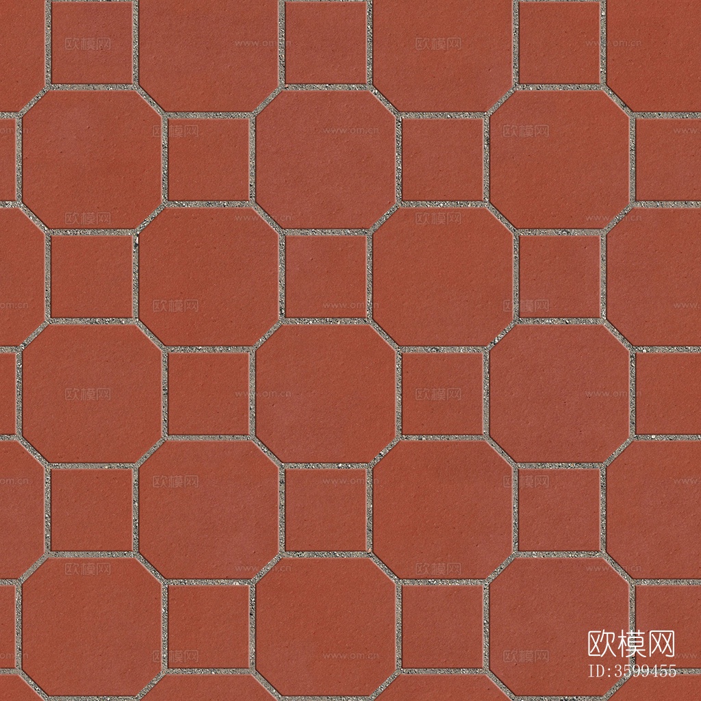 无缝陶瓦几何拼花地砖人行道路地面广场铺贴下载