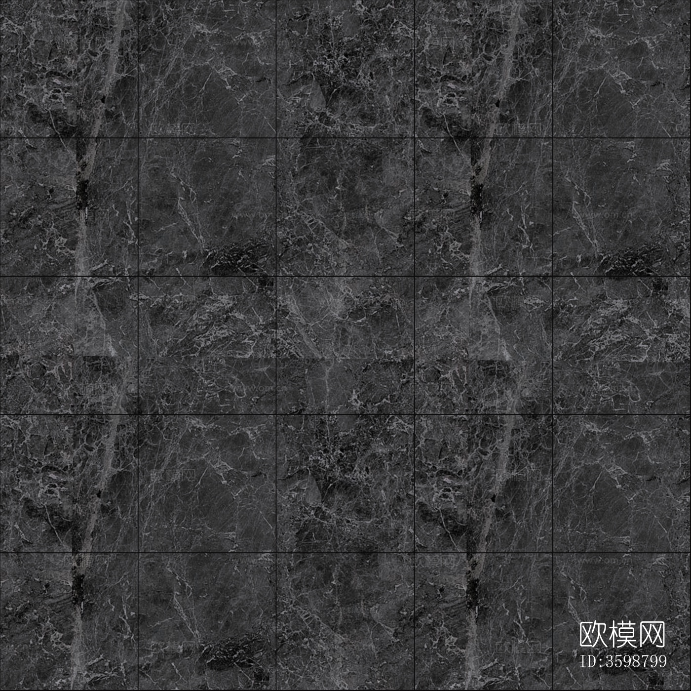 黑色花岗岩高清无缝贴图+镜面水池石材下载