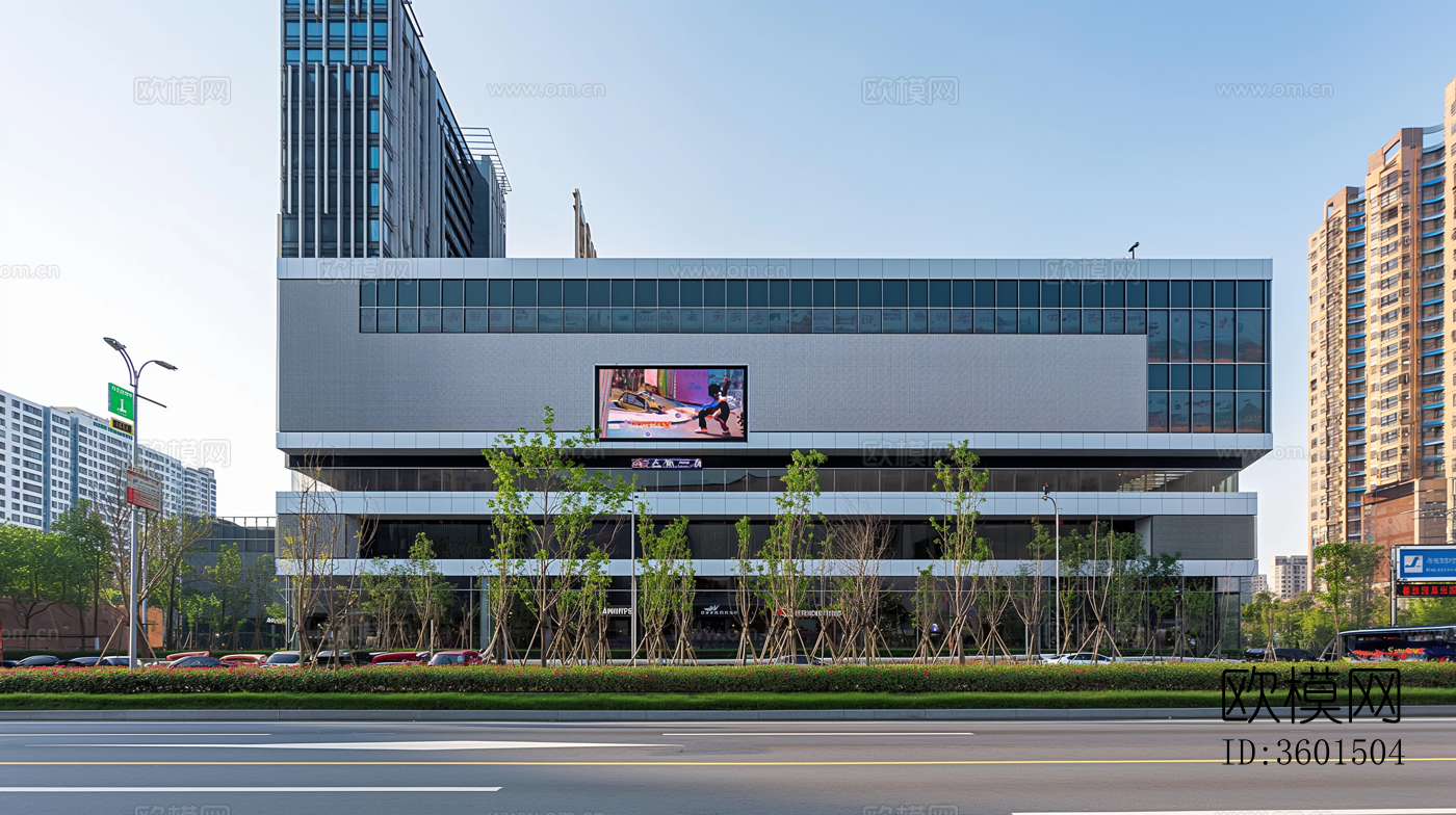 街道马路白天外景下载