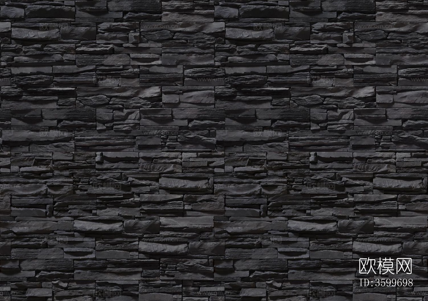 黑色凹凸文化石 岩石 石材拼花 墙砖下载