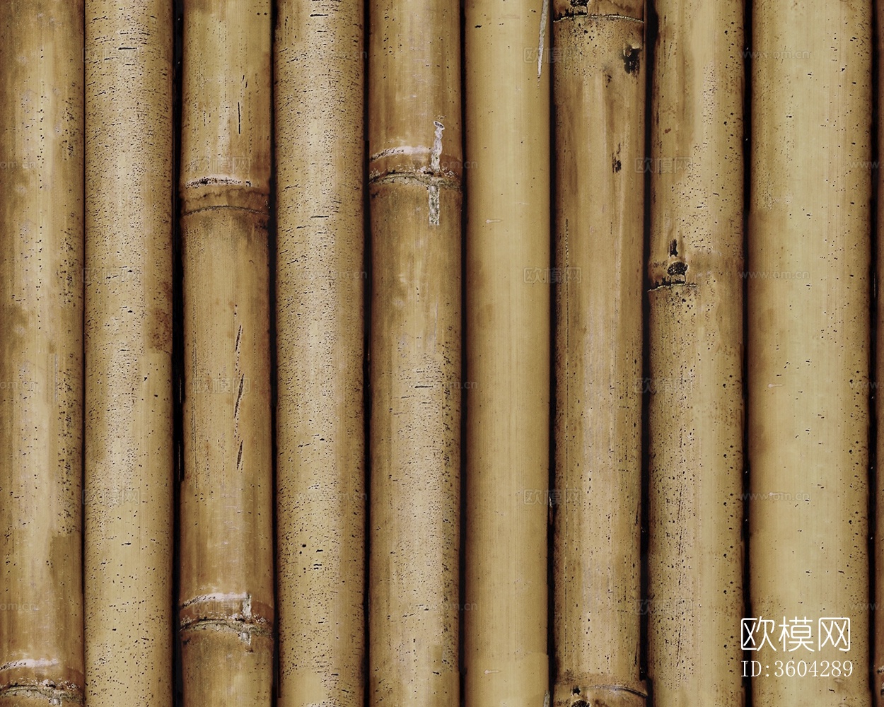 无缝黄色做旧竹竿竹子栅栏下载