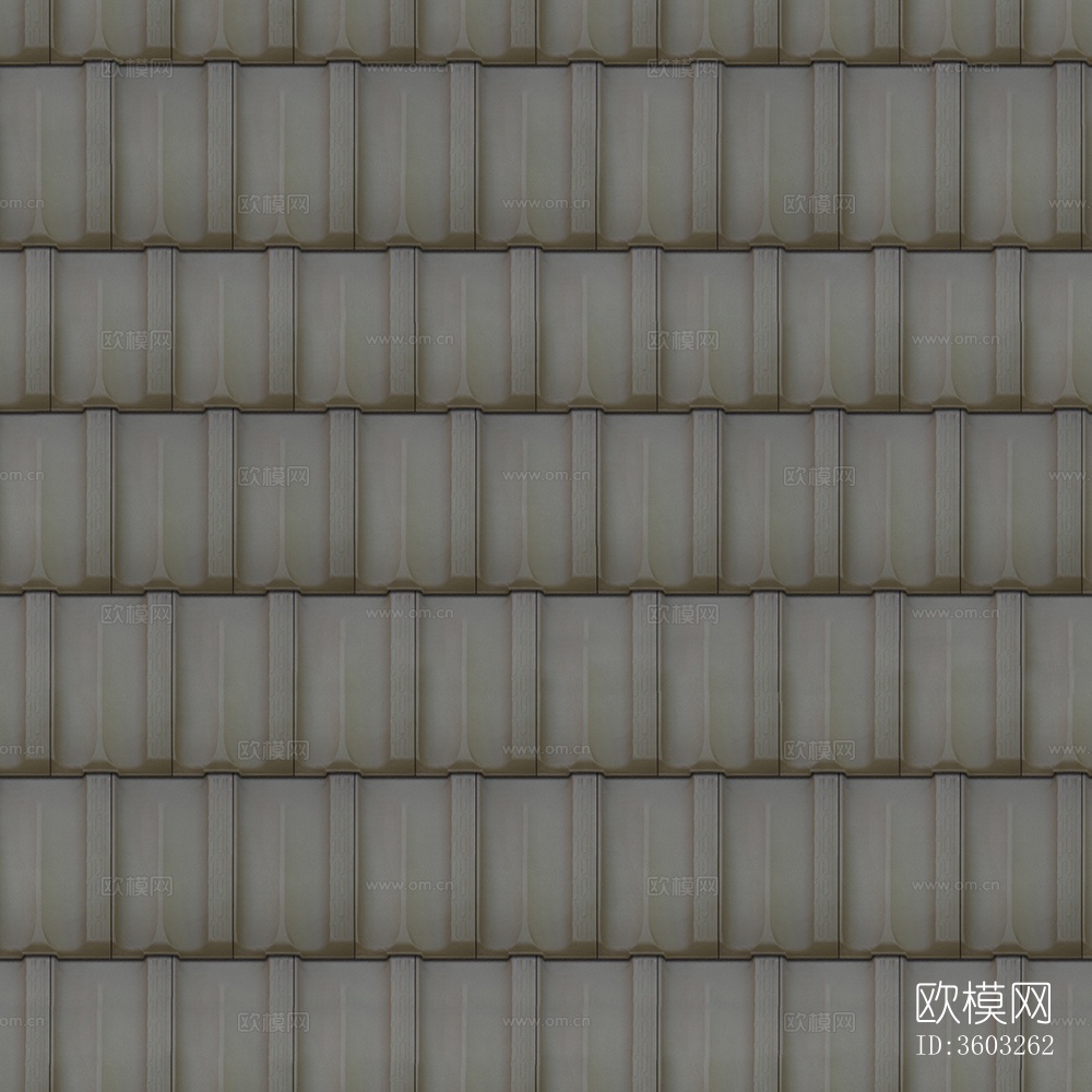 无缝别墅建筑屋顶陶土陶瓷瓦片下载