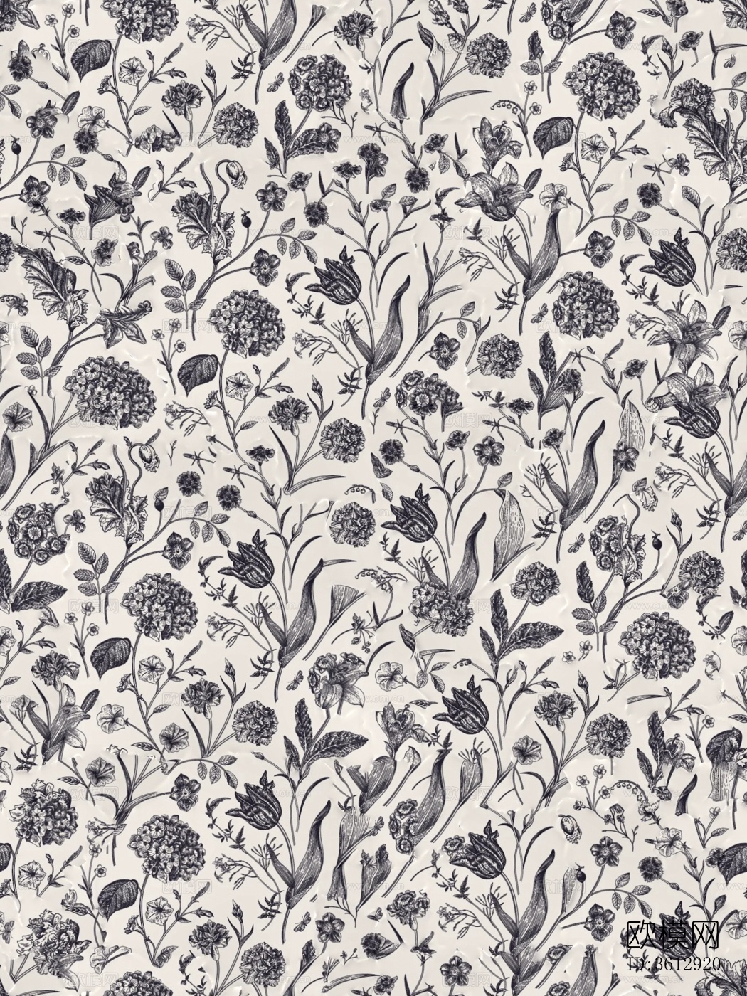 无缝法式复古印花 壁纸 壁画贴图下载