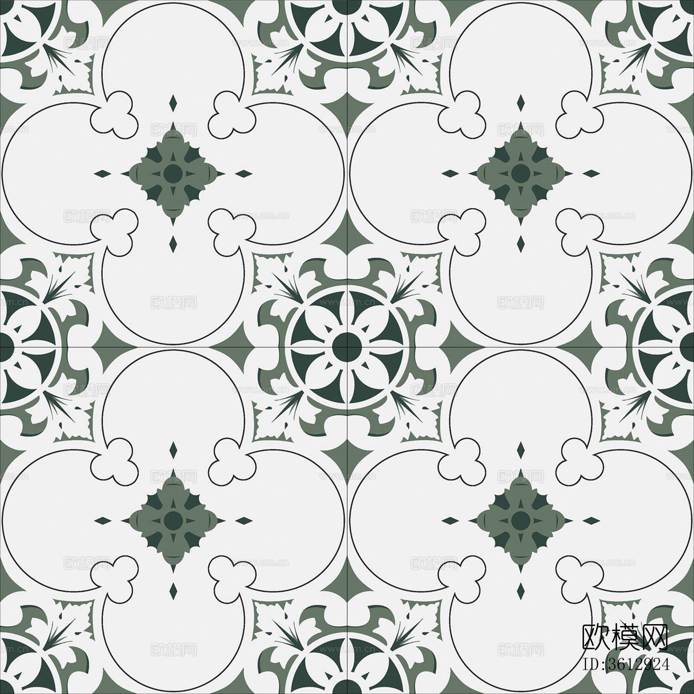 无缝法式浅色花砖下载