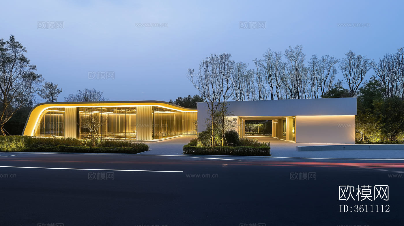 街道城市夜景贴图下载