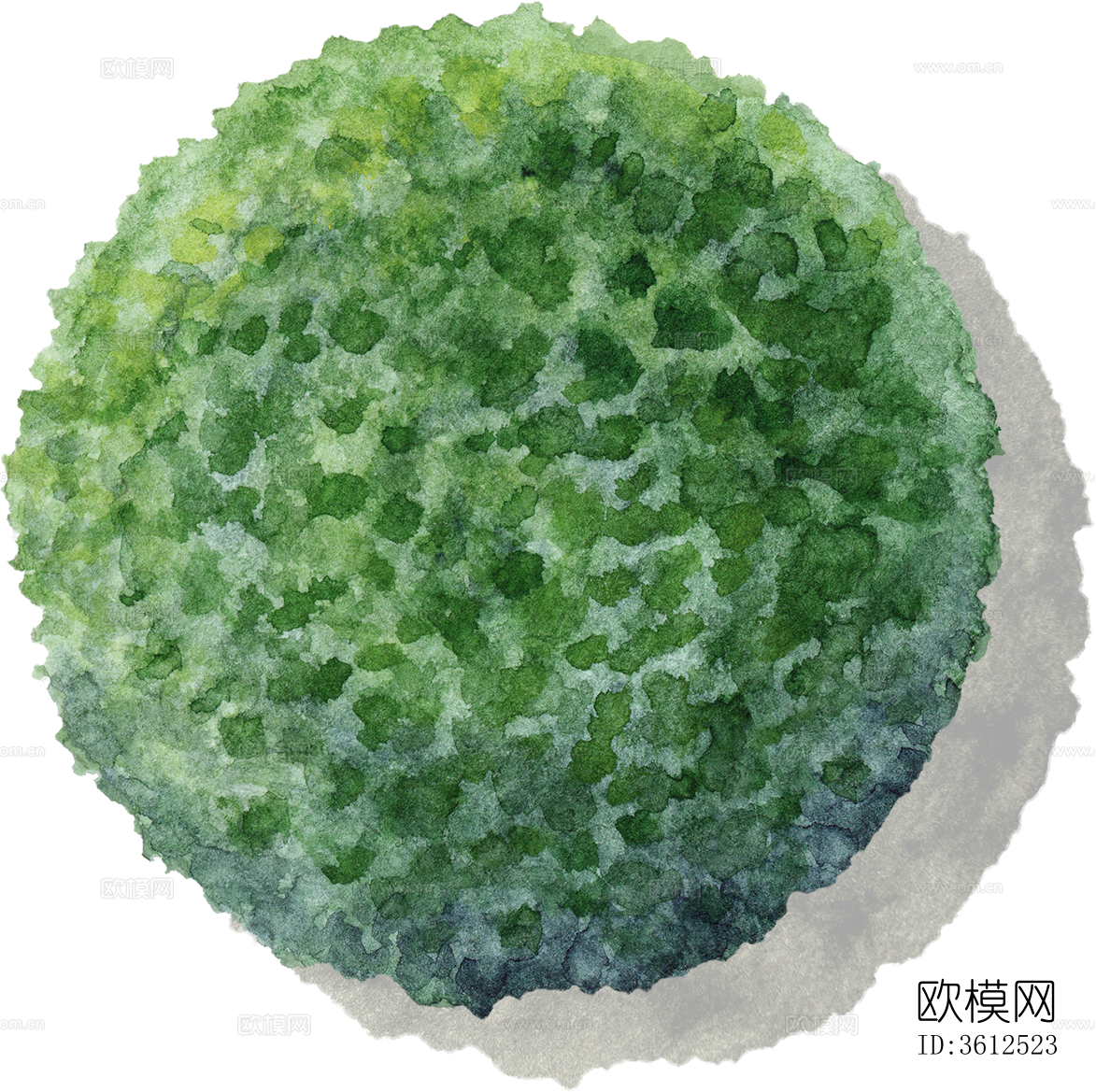 psd免抠小庭院景观植物彩平图下载