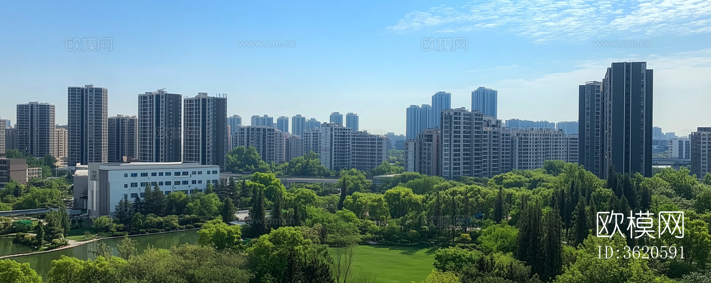 现代城市外景贴图下载