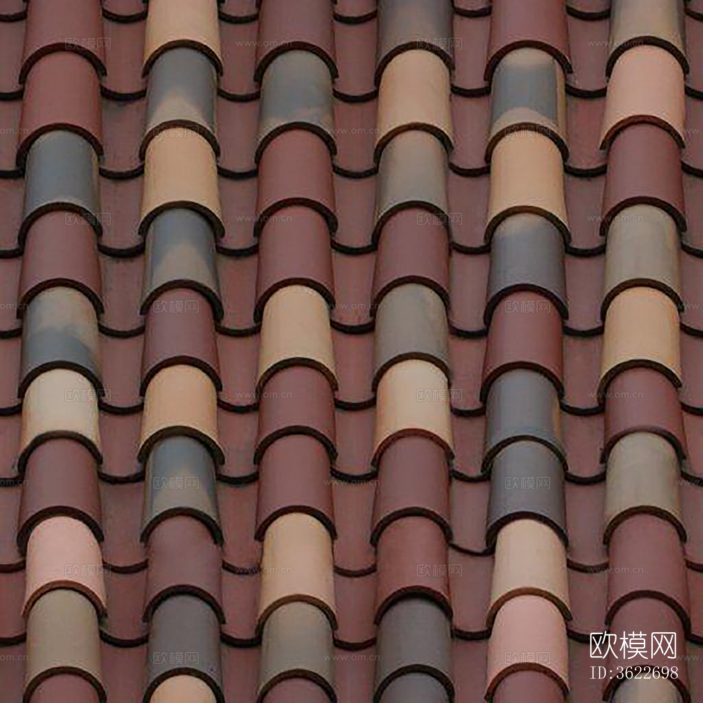 现代屋顶瓦片贴图下载