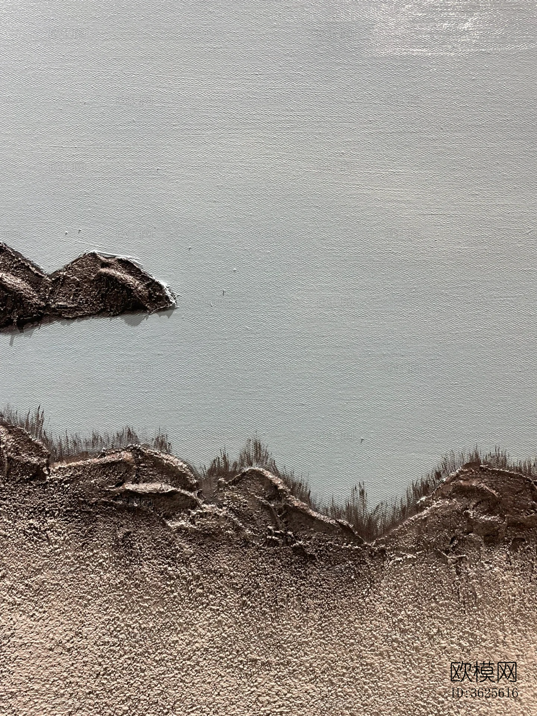 夏天的海油画风景装饰画贴图 (2)下载