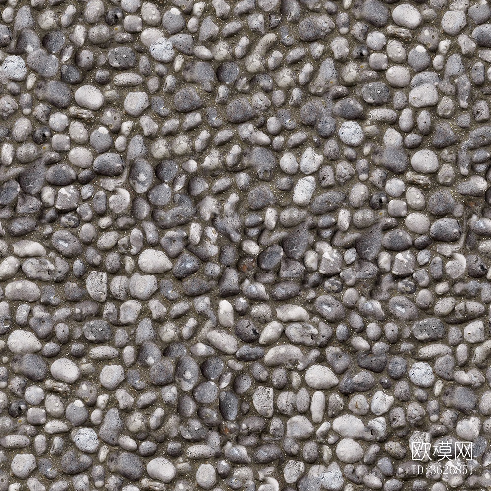无缝灰色鹅软石碎石地砖人行道路地面街道广场铺贴下载