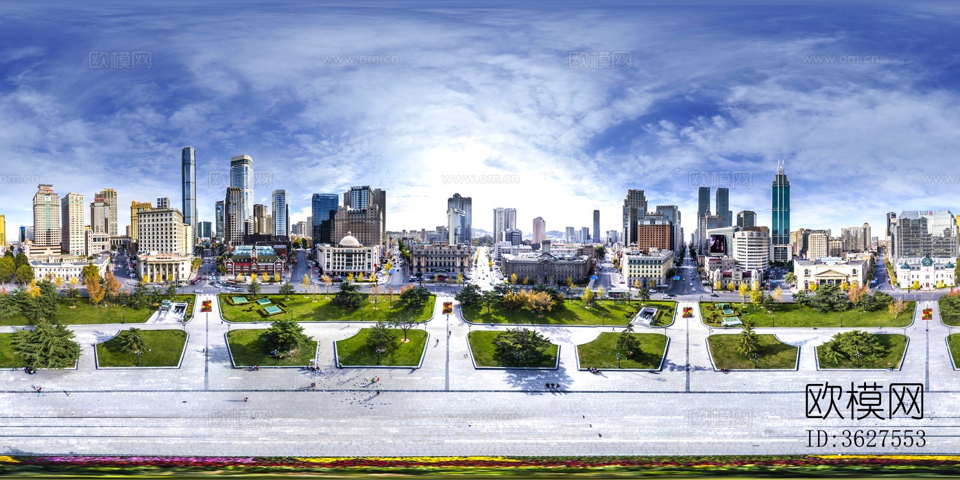 HDR城市中心公园贴图下载