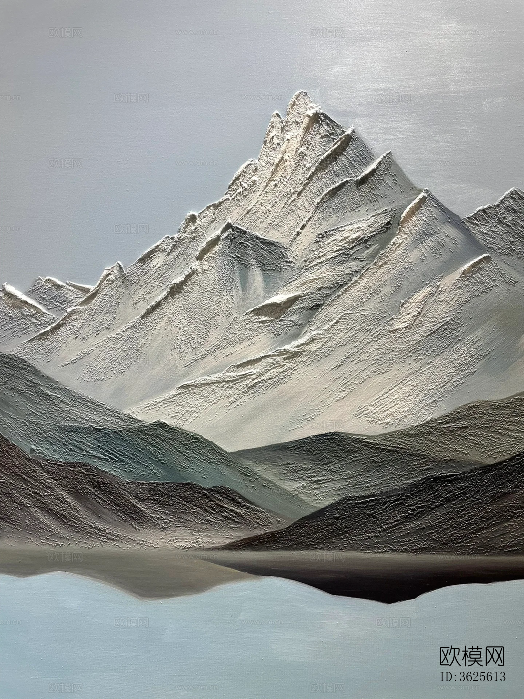 夏天的海油画风景装饰画贴图下载