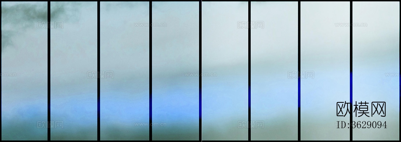 现代办公建筑外立面玻璃幕墙外景贴图下载