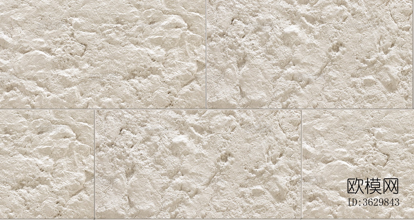 米色文化石凹凸石材墙面砖贴图下载