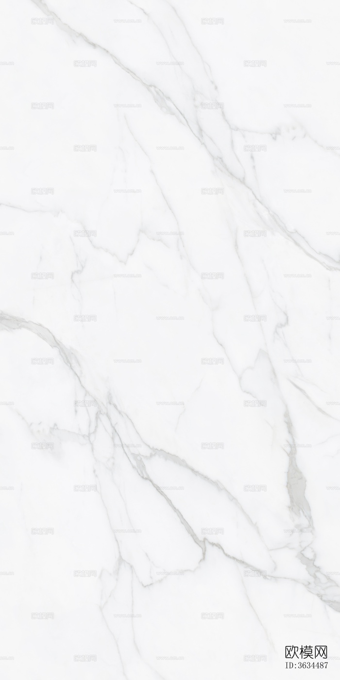 卡拉拉雪山白无限连纹岩板大理石贴图下载