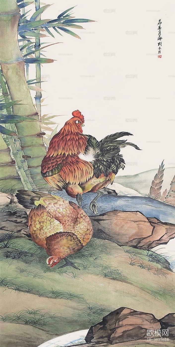 壁纸壁画花纹布纹下载（渲染图4）