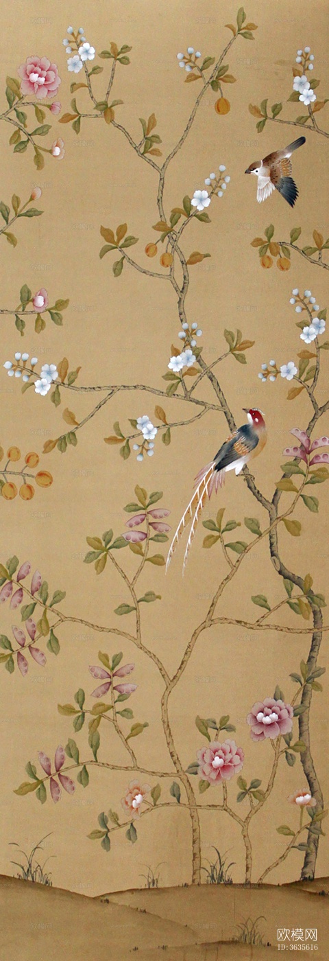 壁纸壁画花纹布纹下载（渲染图5）