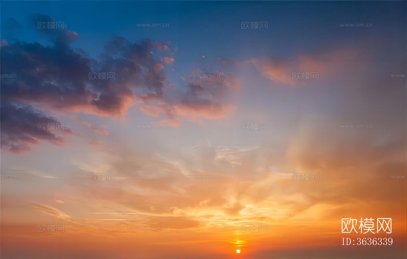 黄昏白云贴图下载